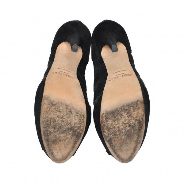 Jimmy Choo Tulle & Suede Booties
