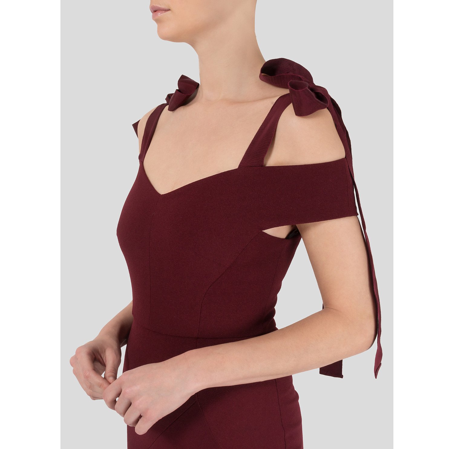 celine wrap off the shoulder frill dress