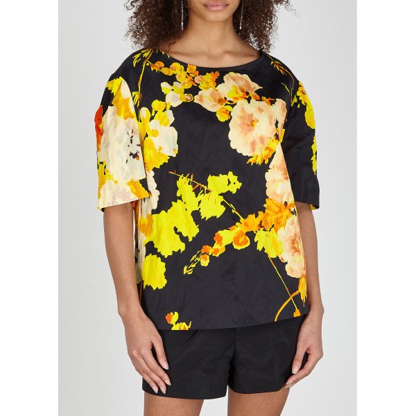 トップス Dries van noten flower print tops Dries Van Noten - Floral cotton T-shirt Dries Van Noten