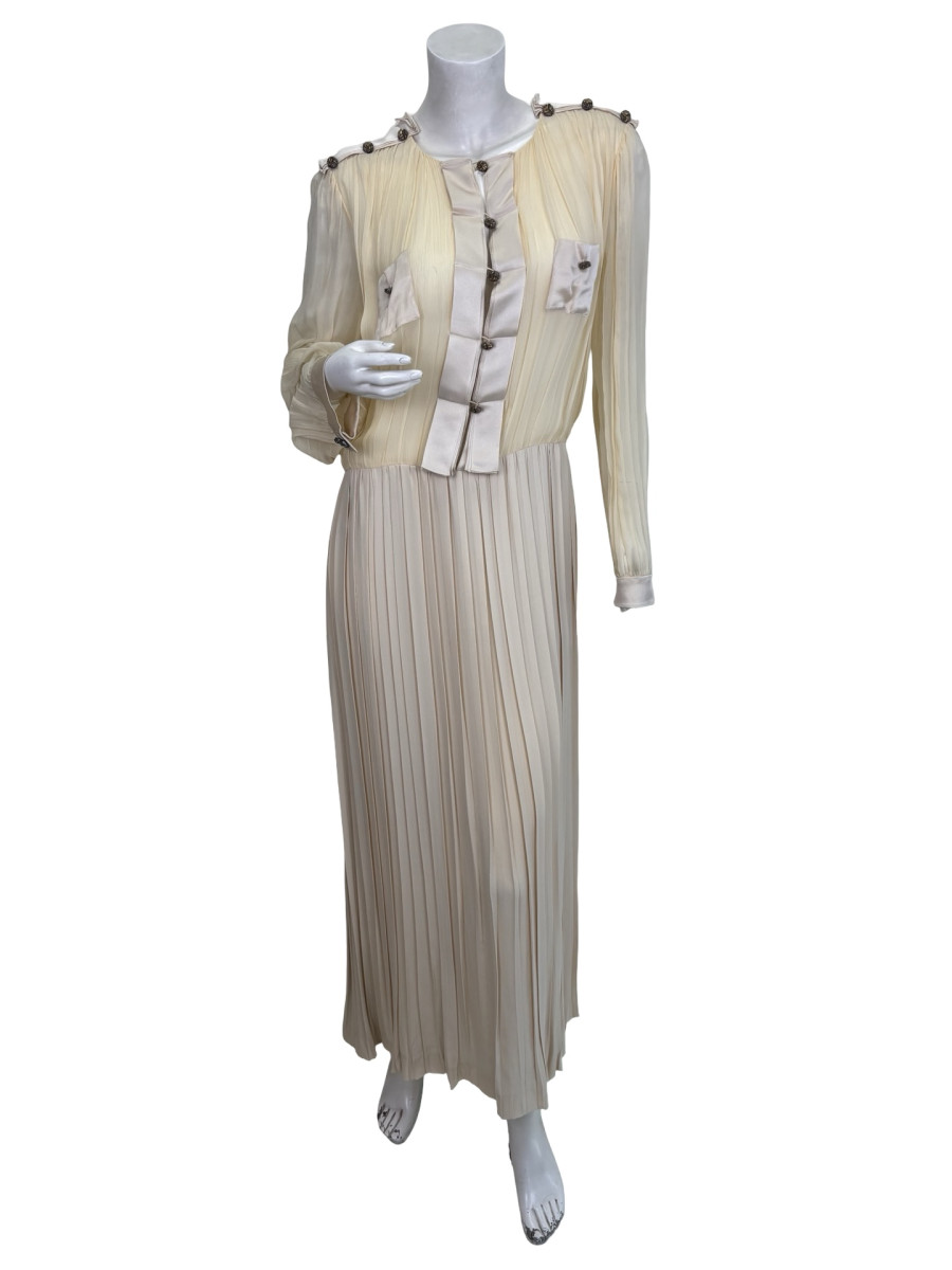 Chloé Chloe Pleated Silk Dress