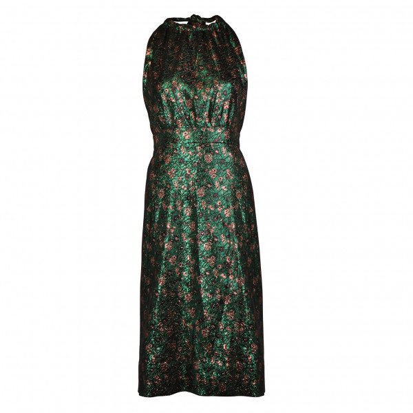 Rent Buy PRADA Floral Jacquard Halter Dress MY WARDROBE HQ