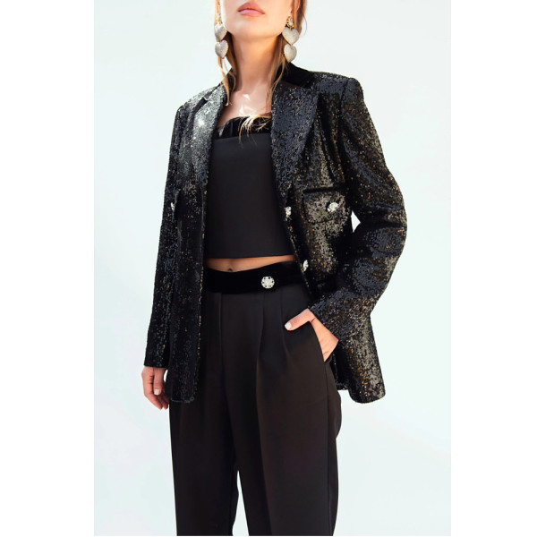 Melis Kaptanoglu Melis Black Trousers