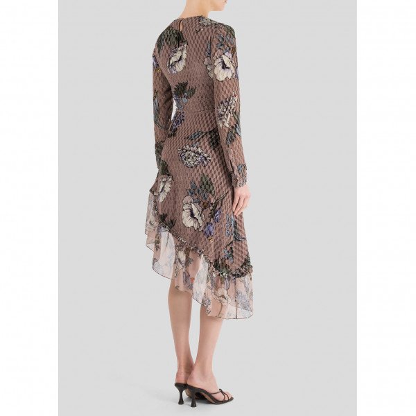 Markus Lupfer Kasey Garden Bloom Velvet Devore Dress