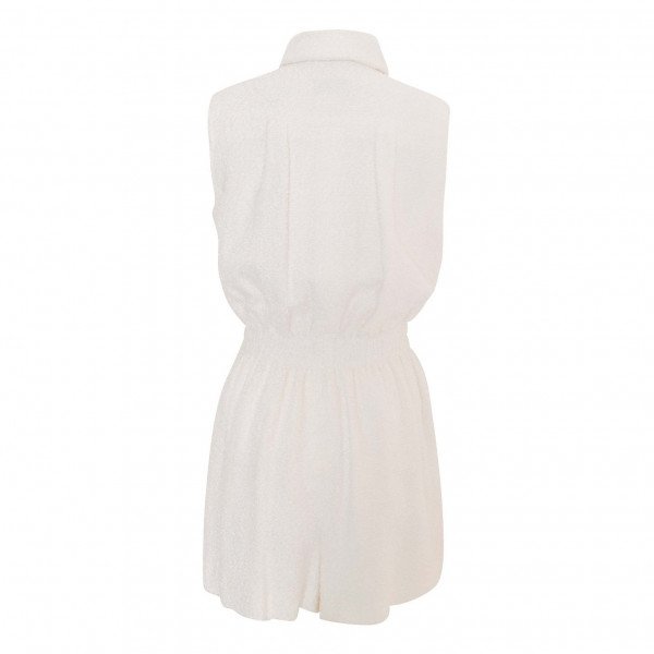 CHANEL Wool Boucle Textured Romper