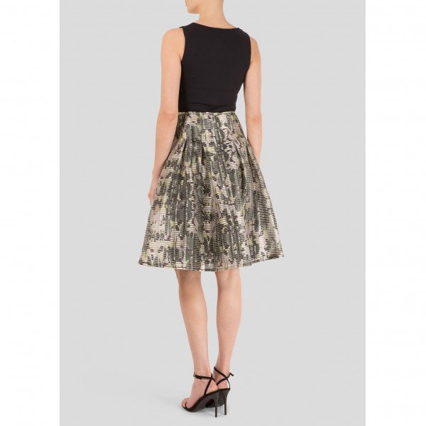 Erdem Pleated Pattern-Print A-Line Skirt