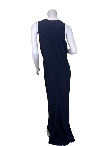CHANEL Navy Sleeveless Dress – Gold Button Detail