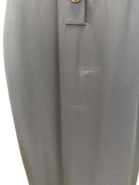 CHANEL Navy Sleeveless Dress – Gold Button Detail