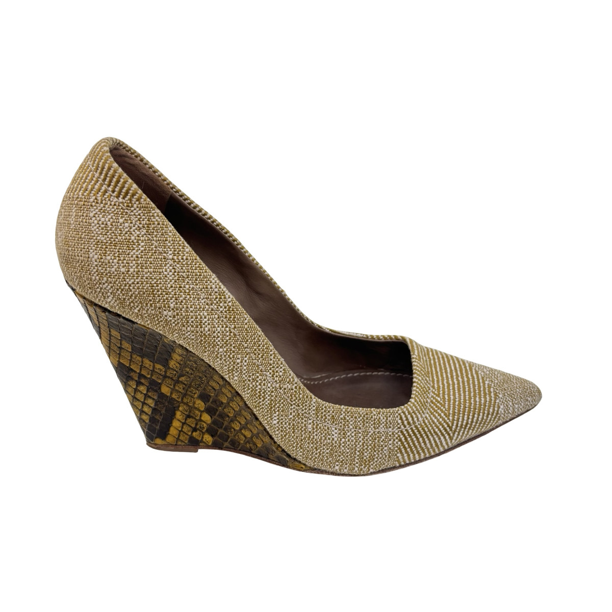 Burberry Burberry Prorsum Pumps with Snake Skin Wedge