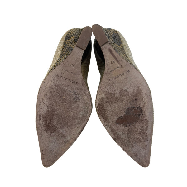Burberry Burberry Prorsum Pumps with Snake Skin Wedge