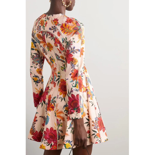 ZIMMERMANN Ginger Lace-Trimmed Floral Dress