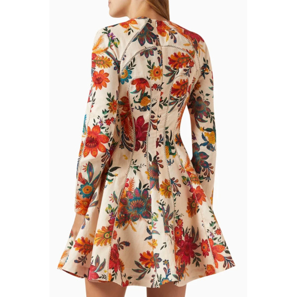 ZIMMERMANN Ginger Lace-Trimmed Floral Dress