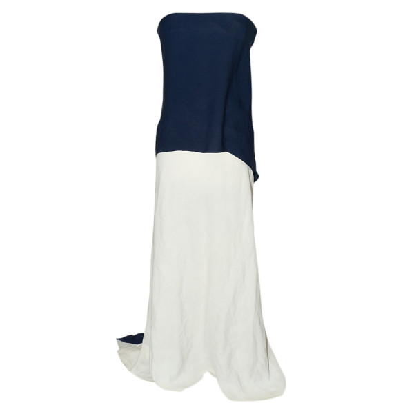 Ralph Lauren Bi-Colour Strapless Silk Dress