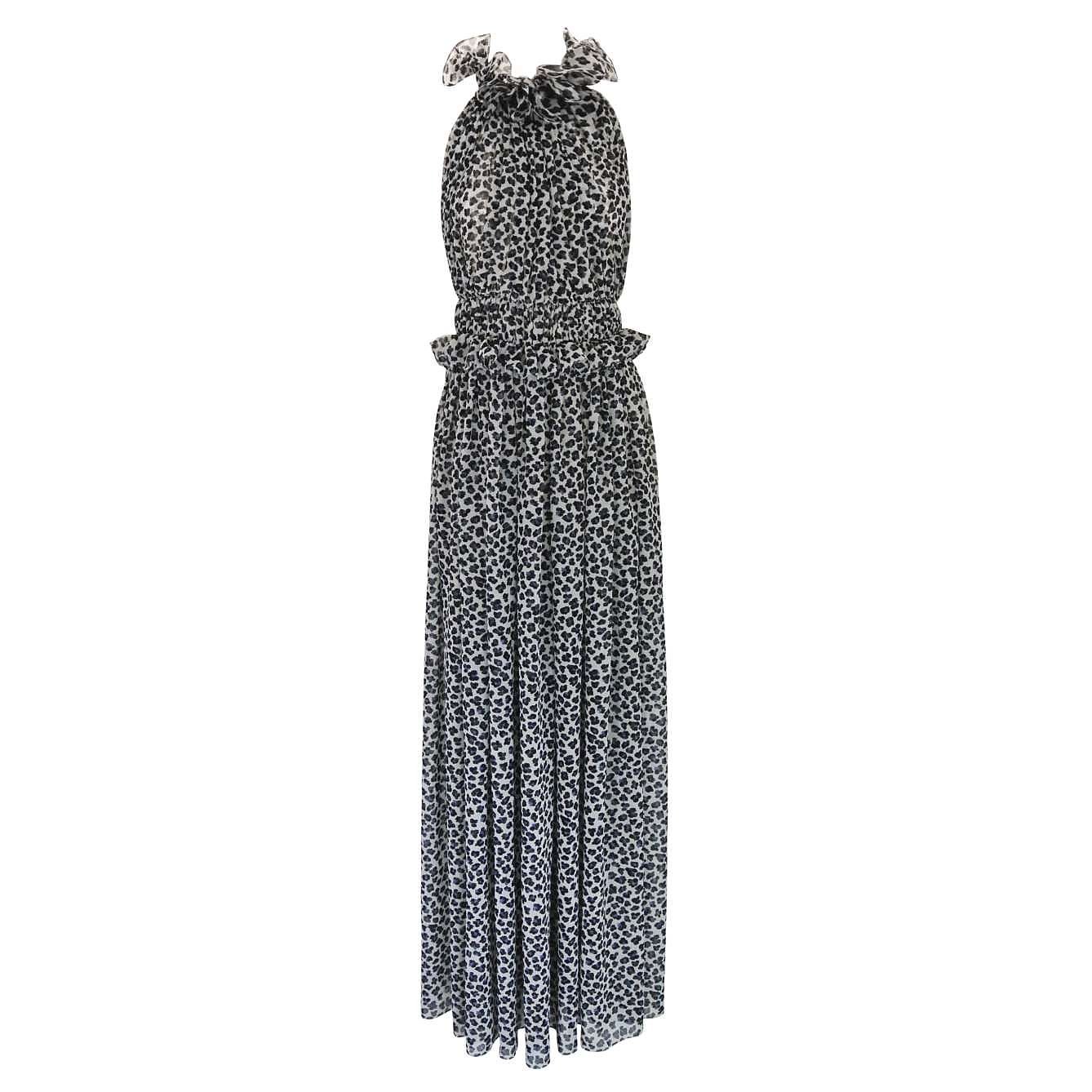 Starsica Leopard Print Halter Dress