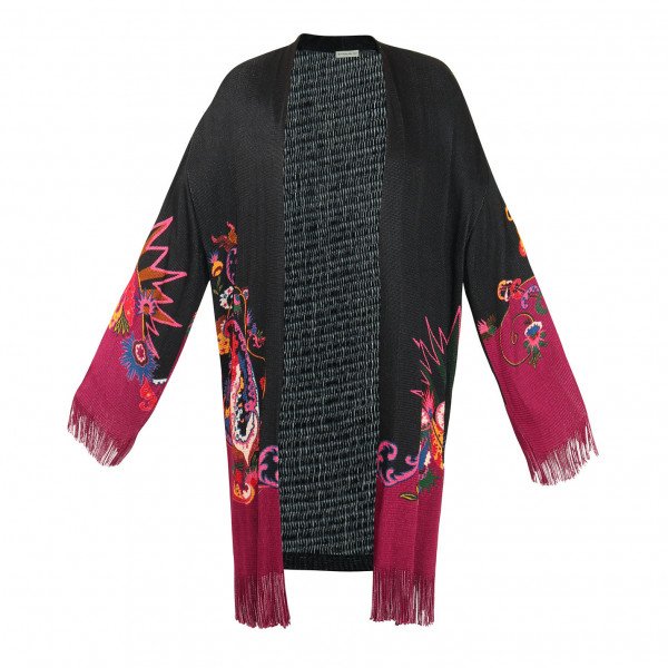 ETRO Knitted Fringed Poncho