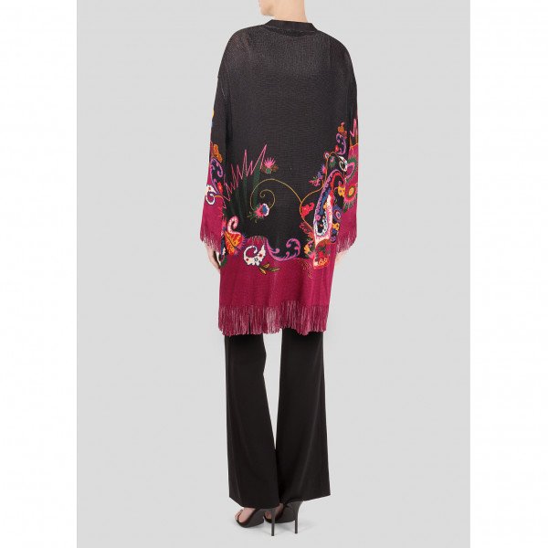 ETRO Knitted Fringed Poncho