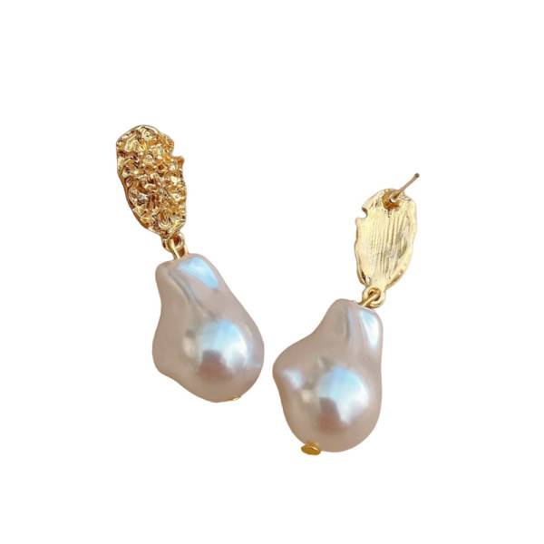 Pink Piglet Baroque Pearl Drop Earrings