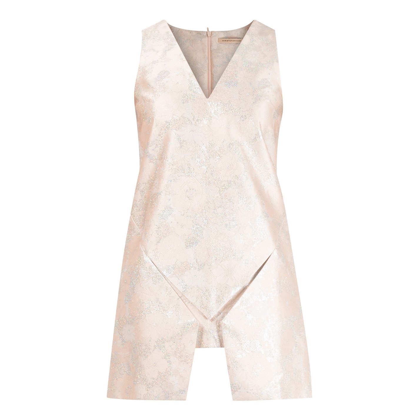 Christopher Kane Metallic Jacquard Origami Mini Dress