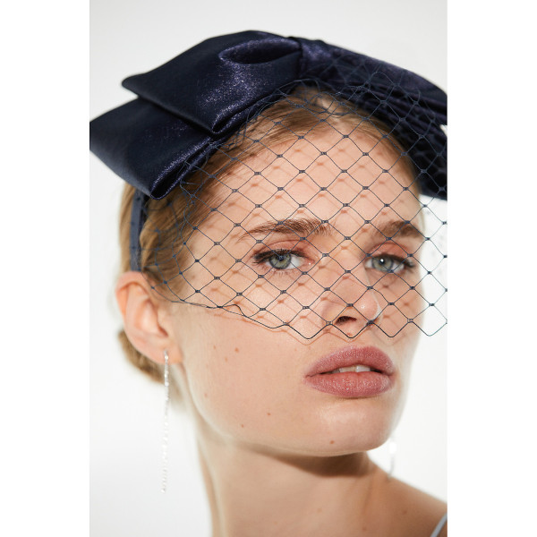 Karen Millen Emily-London Veiled Bow Detail Headband