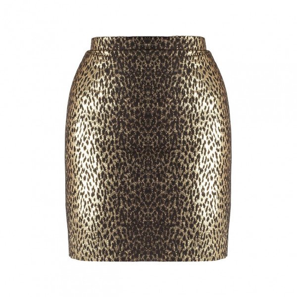 Metallic leopard skirt hotsell