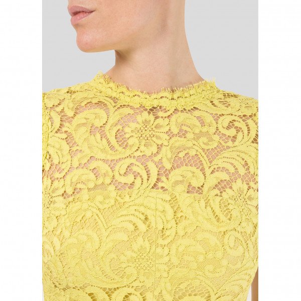 Sophia Kah Sleeveless Lace Maxi Dress