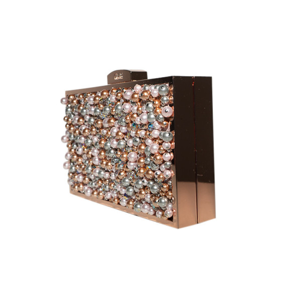 Atelier Swarovski Beaded Pearl Box Clutch