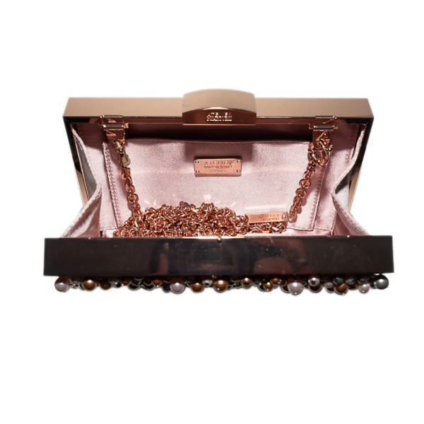 Atelier Swarovski Beaded Pearl Box Clutch