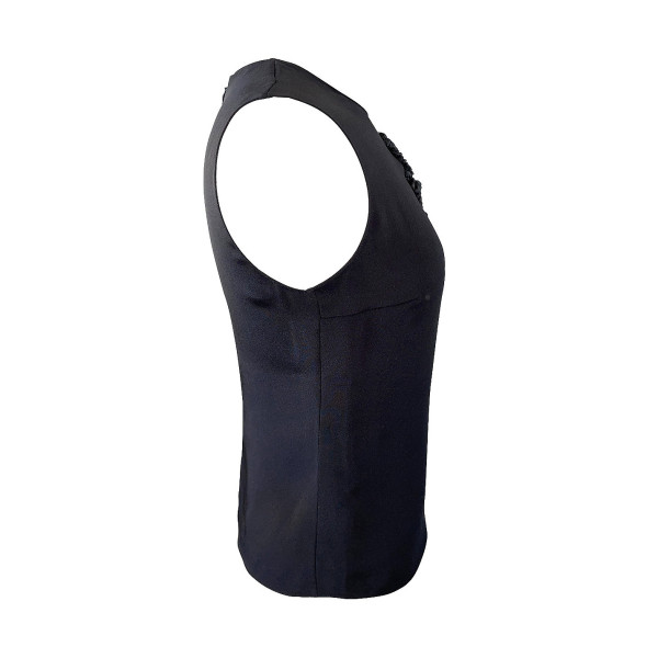 Roksanda Sleeveless Flower-Appliqué Top