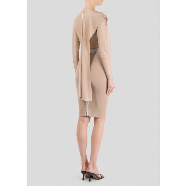 Victoria Beckham Long Sleeve Fitted Dress with Front Panel