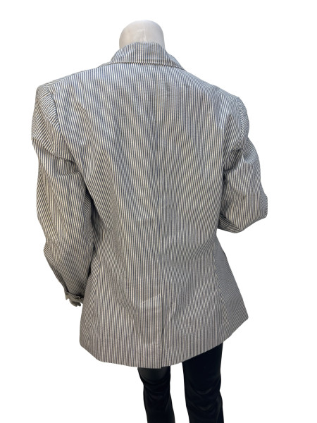 Ralph Lauren Striped Blue Cotton Blazer