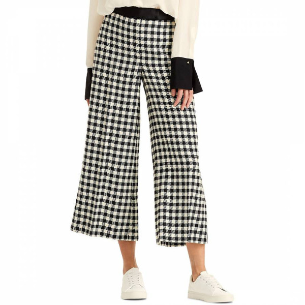 Amanda Wakeley Check Wide Culotte Trousers