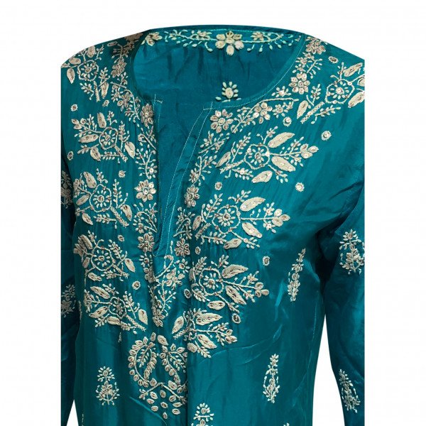 Juliet Dunn Sequin-Embellished Embroidered Silk Kaftan