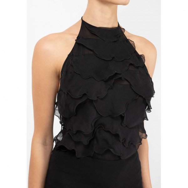 Emanuel Ungaro Ruffle Layered Top and Skirt