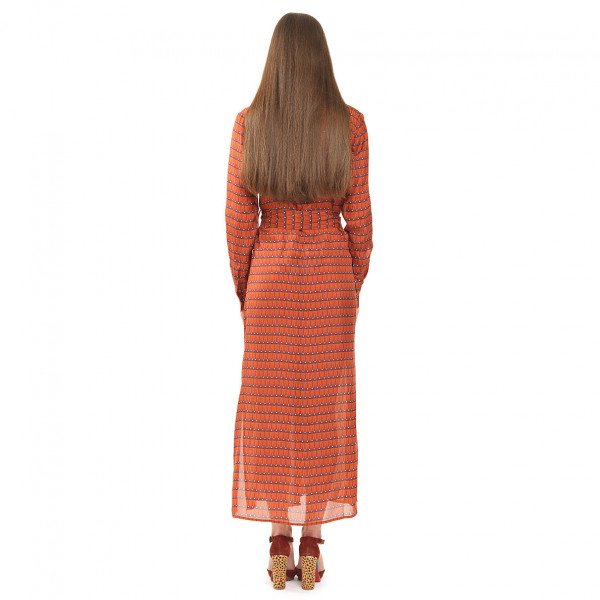 Dhela Long Patterned Shirt Dress