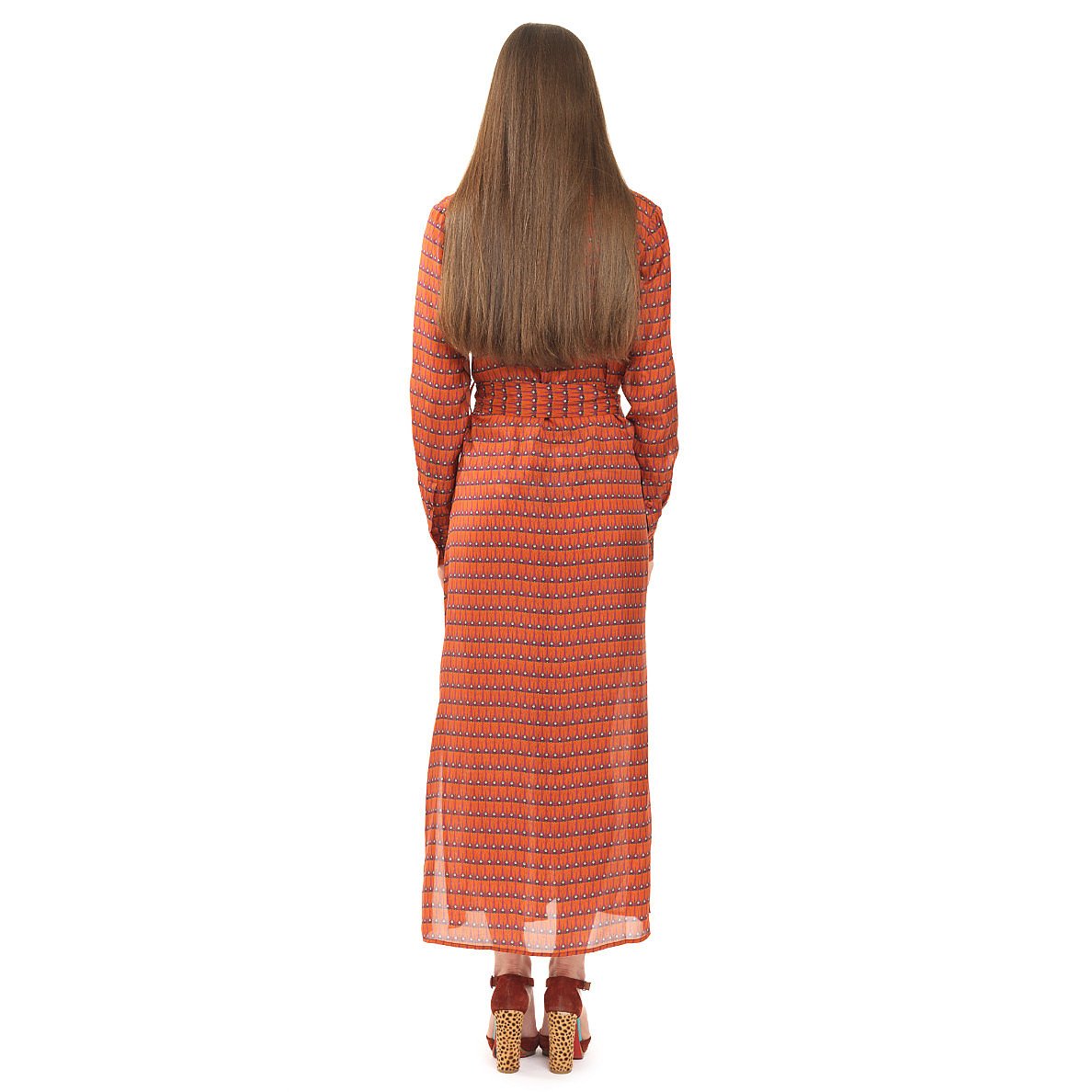 Dhela Long Patterned Shirt Dress