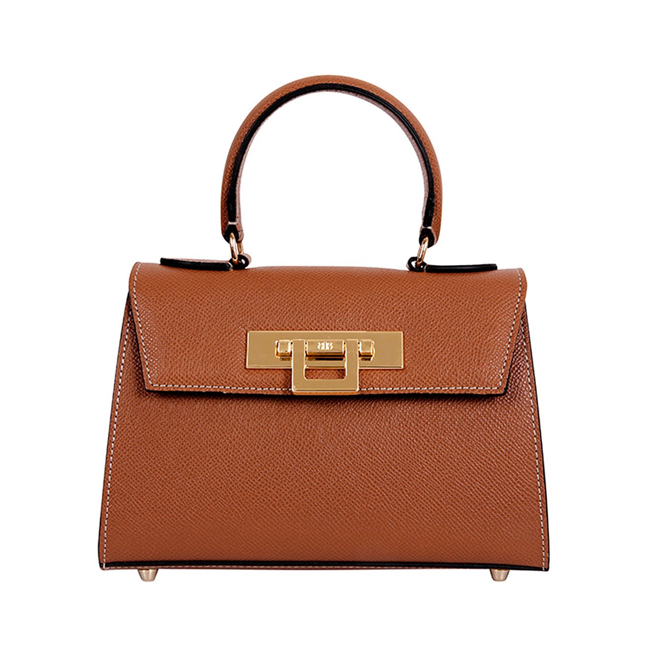 Lalage Beaumont Fonteyn Mignon - Palmellato Leather Handbag - Tan