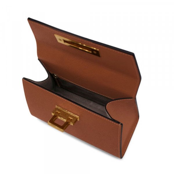 Lalage Beaumont Fonteyn Mignon - Palmellato Leather Handbag - Tan