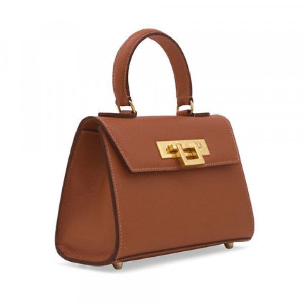 Lalage Beaumont Fonteyn Mignon - Palmellato Leather Handbag - Tan