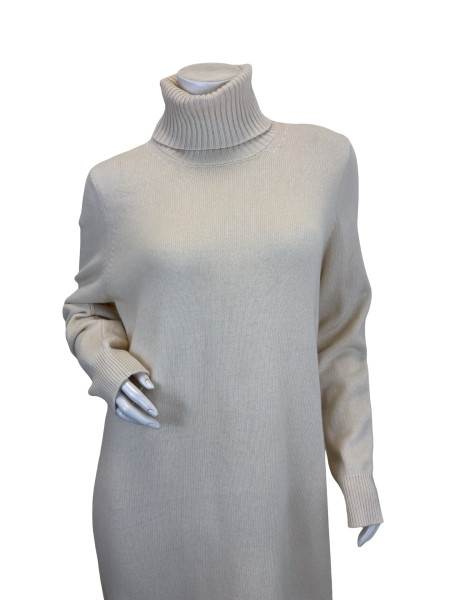 Max Mara Turtleneck Knit Dress - Neutral