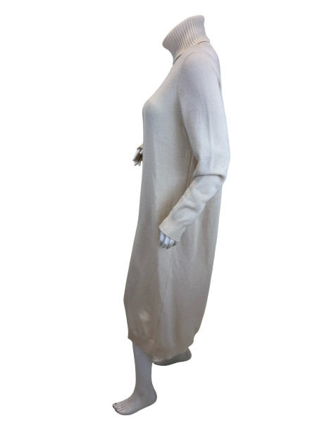 Max Mara Turtleneck Knit Dress - Neutral