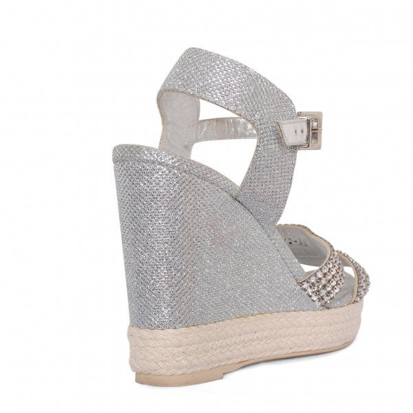 Gina Snoop Crystal-Embellished Wedge Sandals