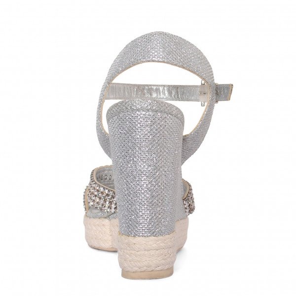 Gina Snoop Crystal-Embellished Wedge Sandals