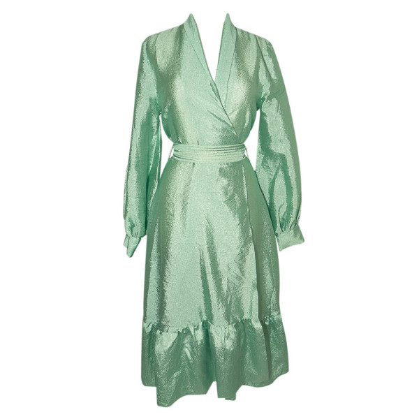 Stine Goya Niki Metallic Wrap Dress