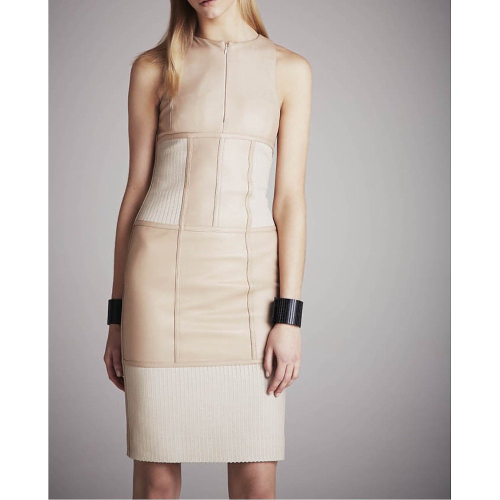 Amanda Wakeley Sleeveless Leather Midi Dress