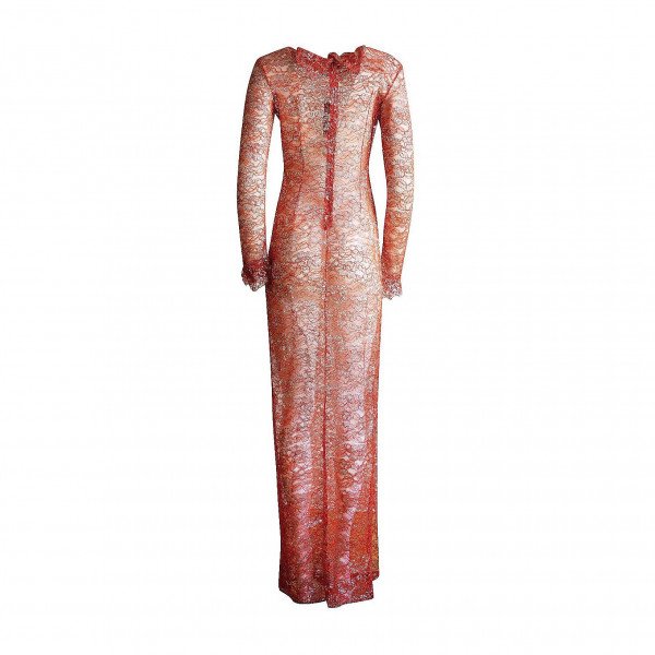 Emilio De La Morena Metallic Lace Dress