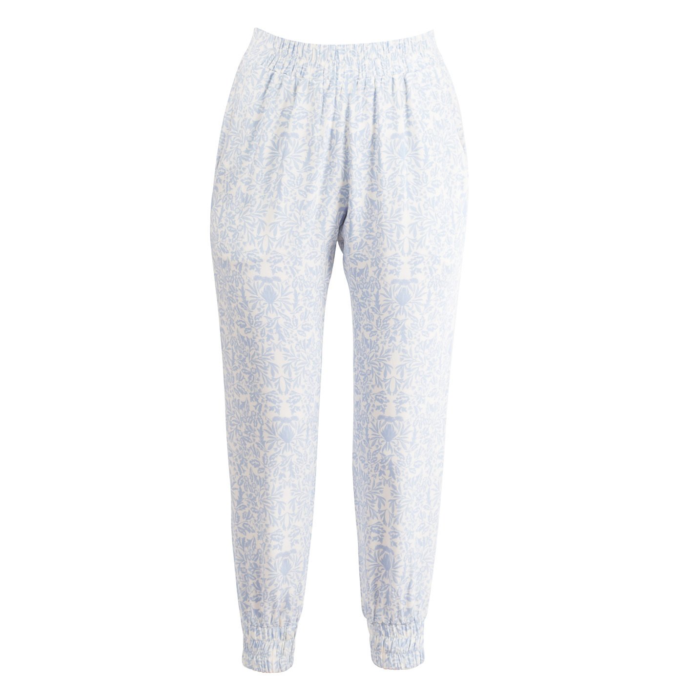 Mother of Pearl Printed Silk Harem Pants