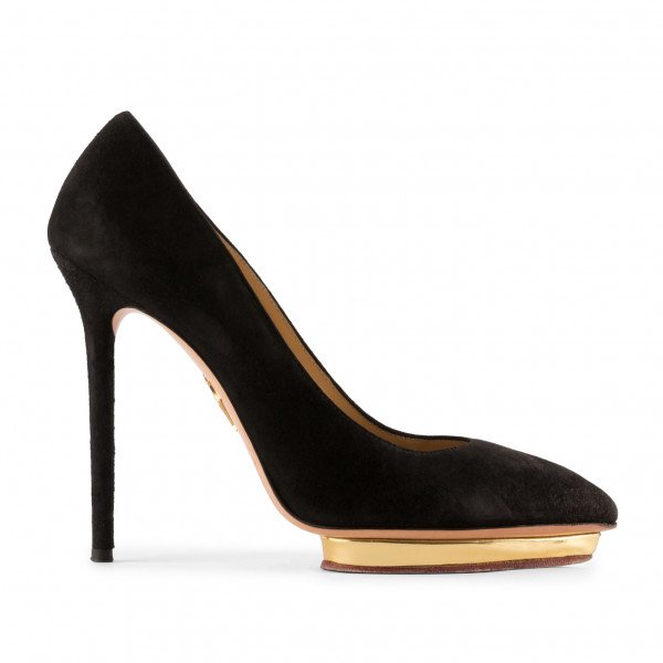 Suede platform pumps 2025