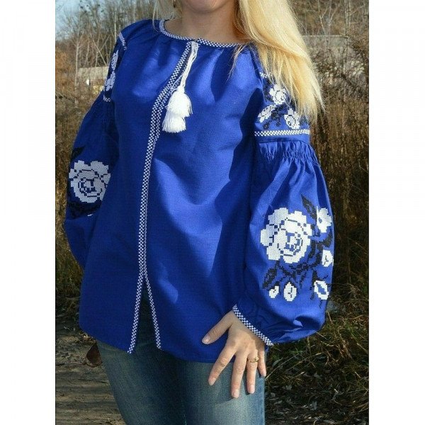 Stand With Ukraine Ukrainian Embroidered Boho Blouse