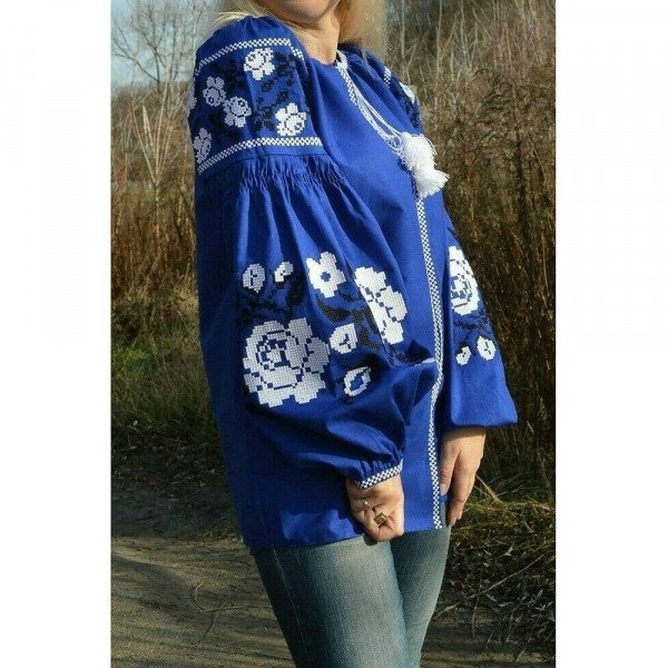 Stand With Ukraine Ukrainian Embroidered Boho Blouse