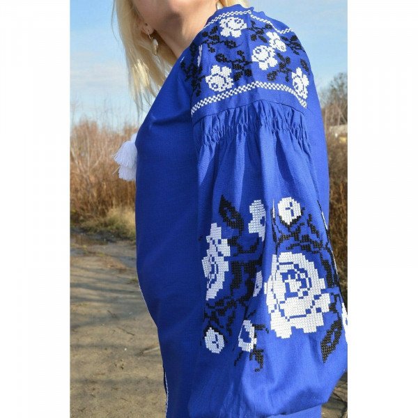 Stand With Ukraine Ukrainian Embroidered Boho Blouse