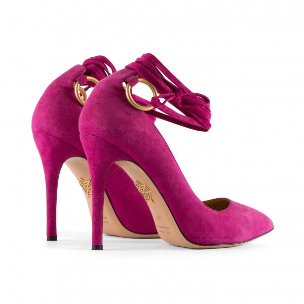 Charlotte Olympia Sabine Suede Wrap Pumps